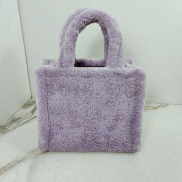 NWOT Kate Spade Ellie Lavender Purple Faux Fur Small Tote Bag - Picture 10 of 16